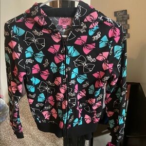 Nickelodeon JoJo Siwa Black Hoodie with Pink and Blue Bows